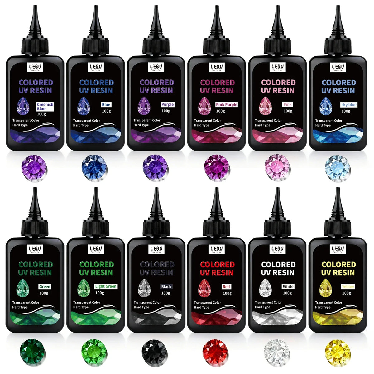 12-Color UV Resin Set