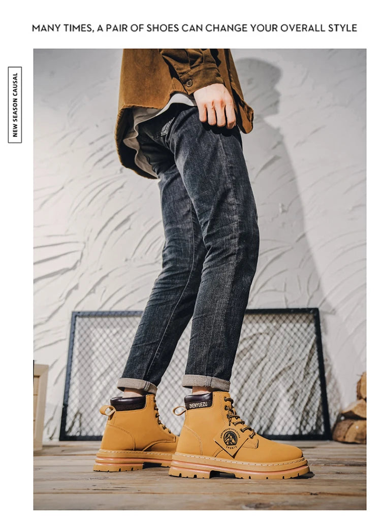 Men's Retro Short Boots