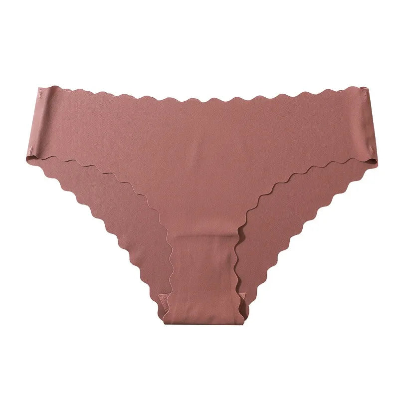 Women's Ice Silk Seamless Panties, 4-Pack — Mid-Rise No-Show Briefs