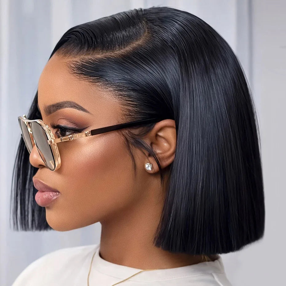 Bone Straight HD Lace Frontal Wig – Glueless Pre-Plucked, 250% Density