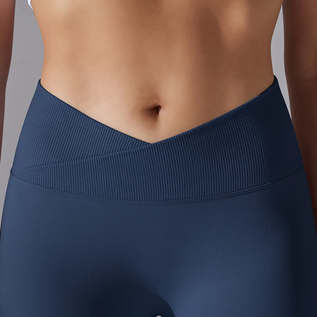 CrossWaist Seamless High-Waist Yoga Leggings