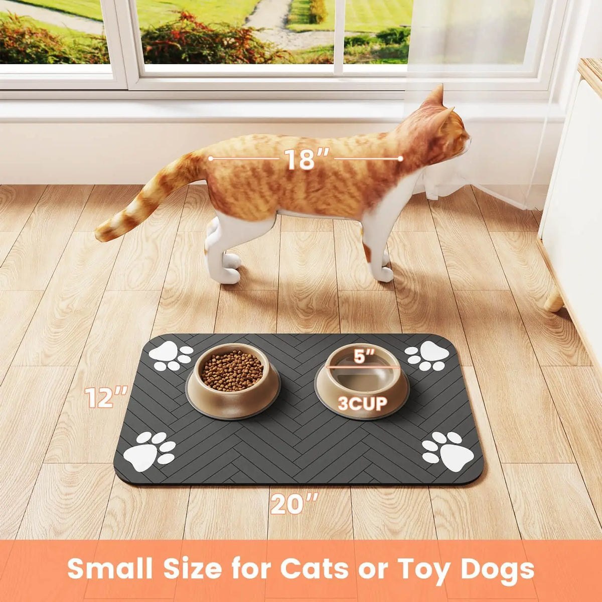 Waterproof Pet Feeding Mat – Absorbent Non-Slip Placemat