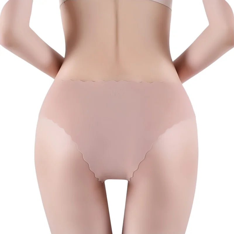 Women's Ice Silk Seamless Panties, 4-Pack — Mid-Rise No-Show Briefs