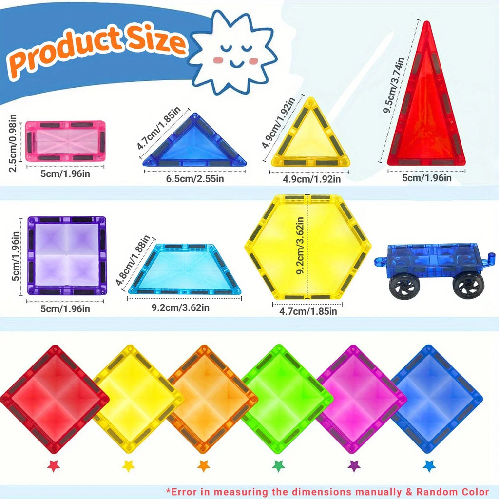 Magnetic Building Tiles Set – STEM Construction Toy for Kids