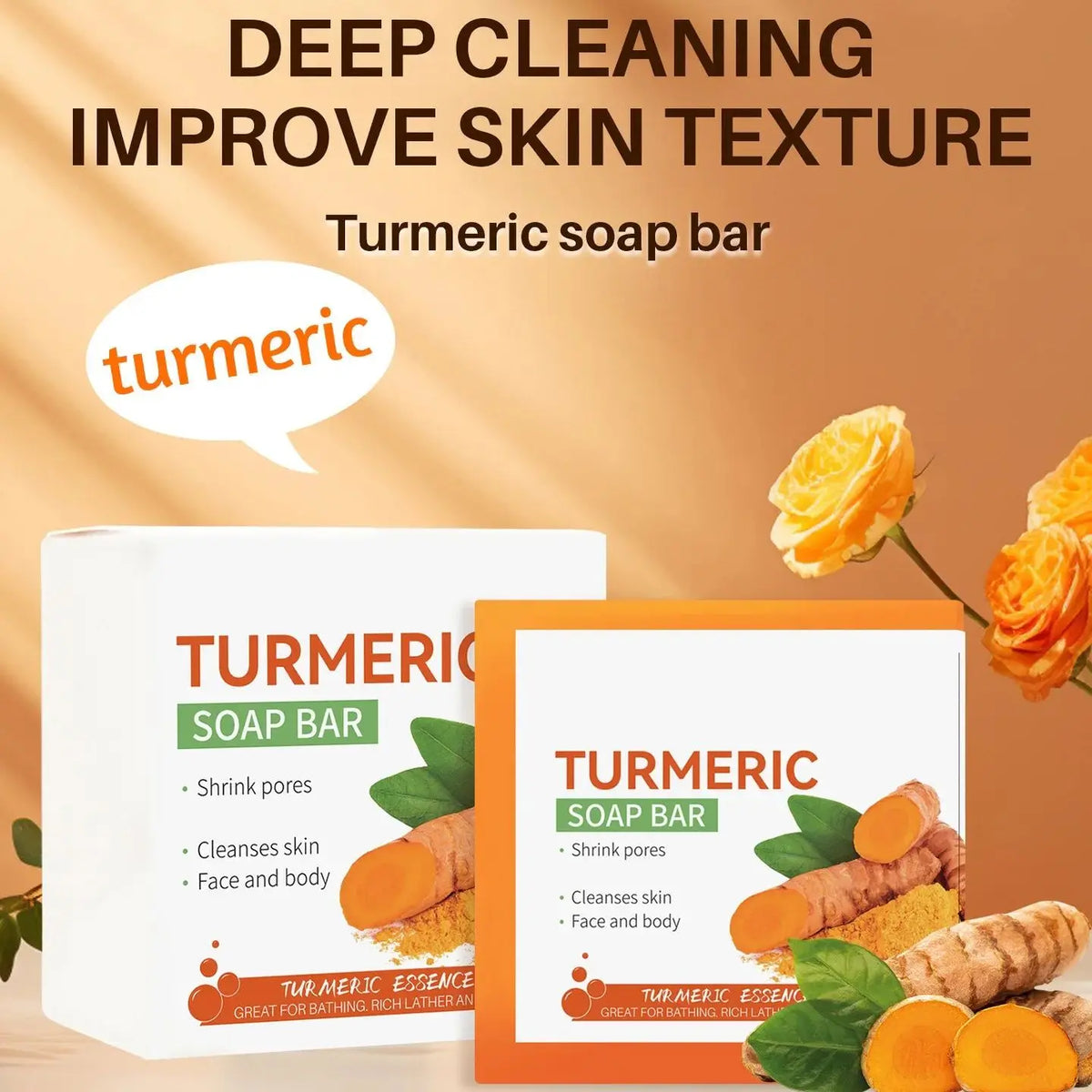 Turmeric Brightening Soap – Handmade Face & Body Bar