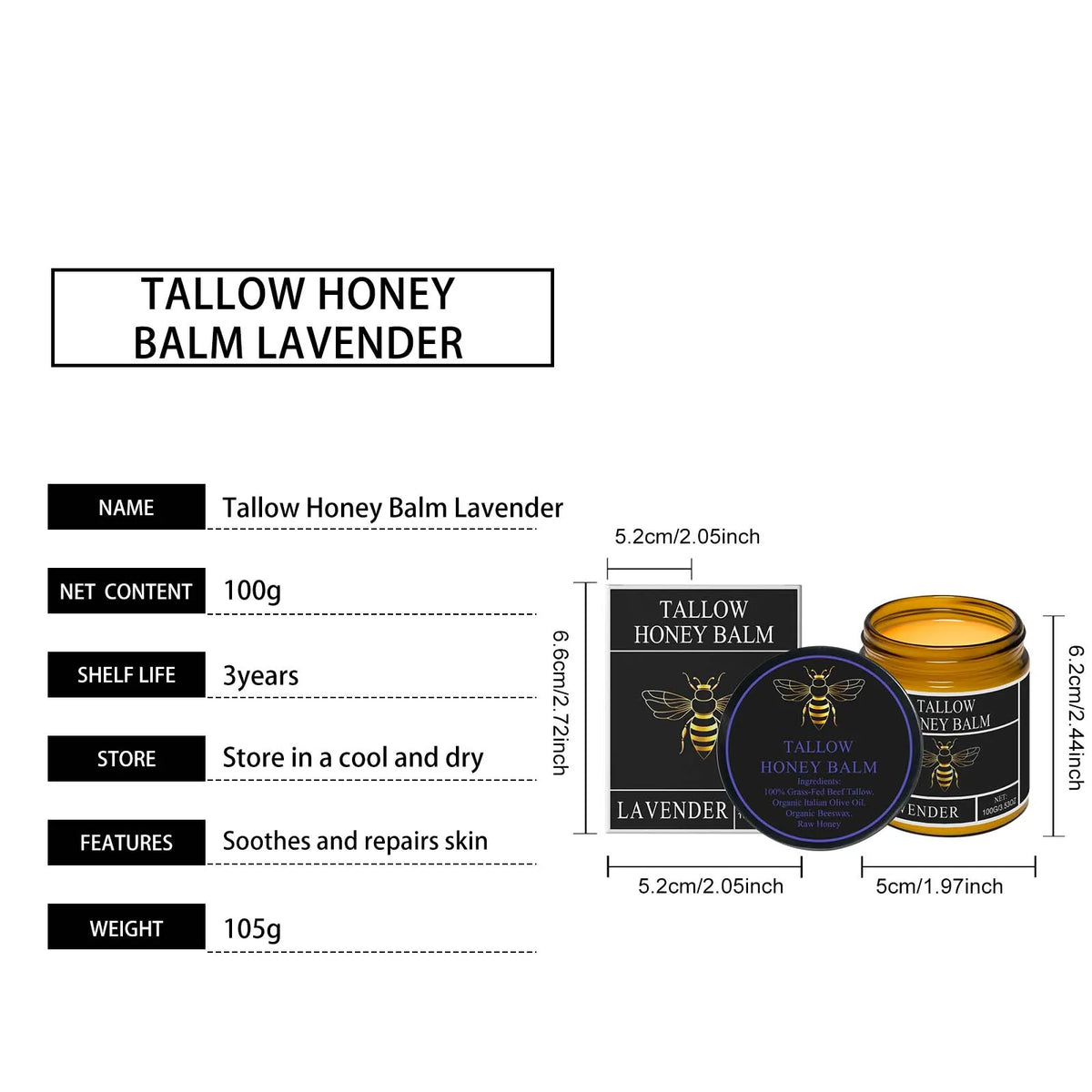 Tallow Honey Glow Hydrating Cream
