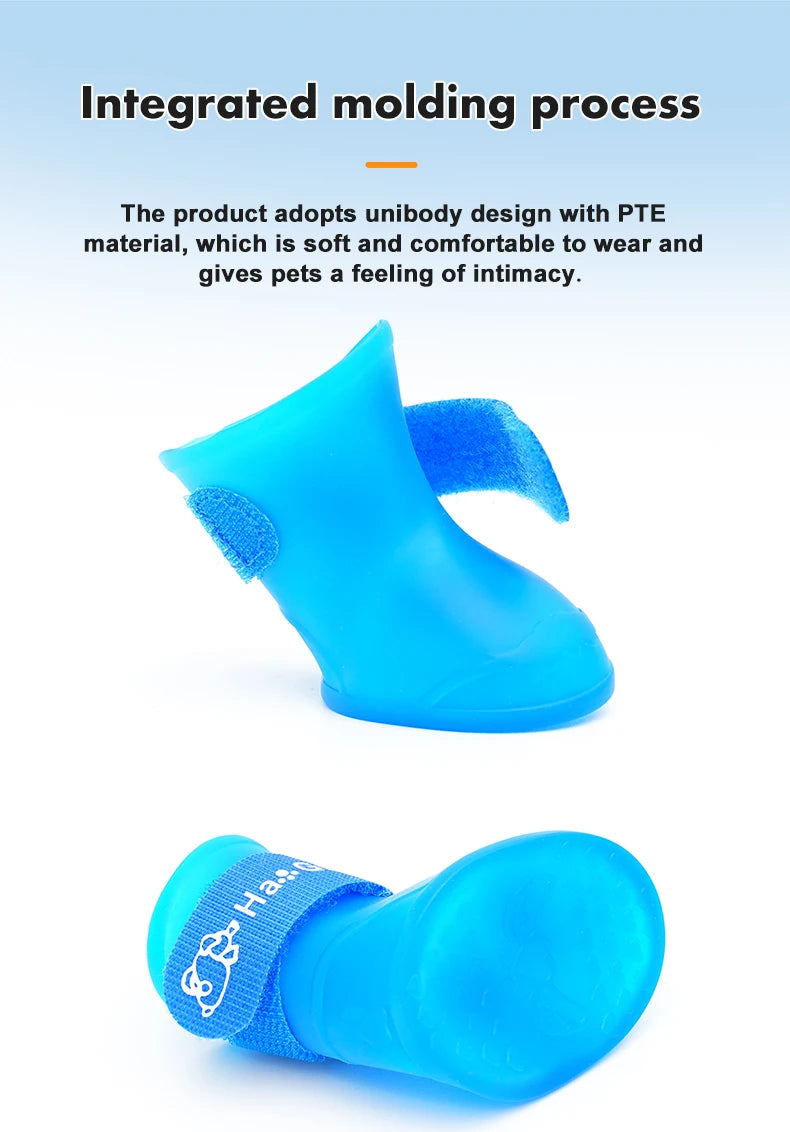 Waterproof Silicone Dog Rain Boots – Non-Slip Paw Protectors