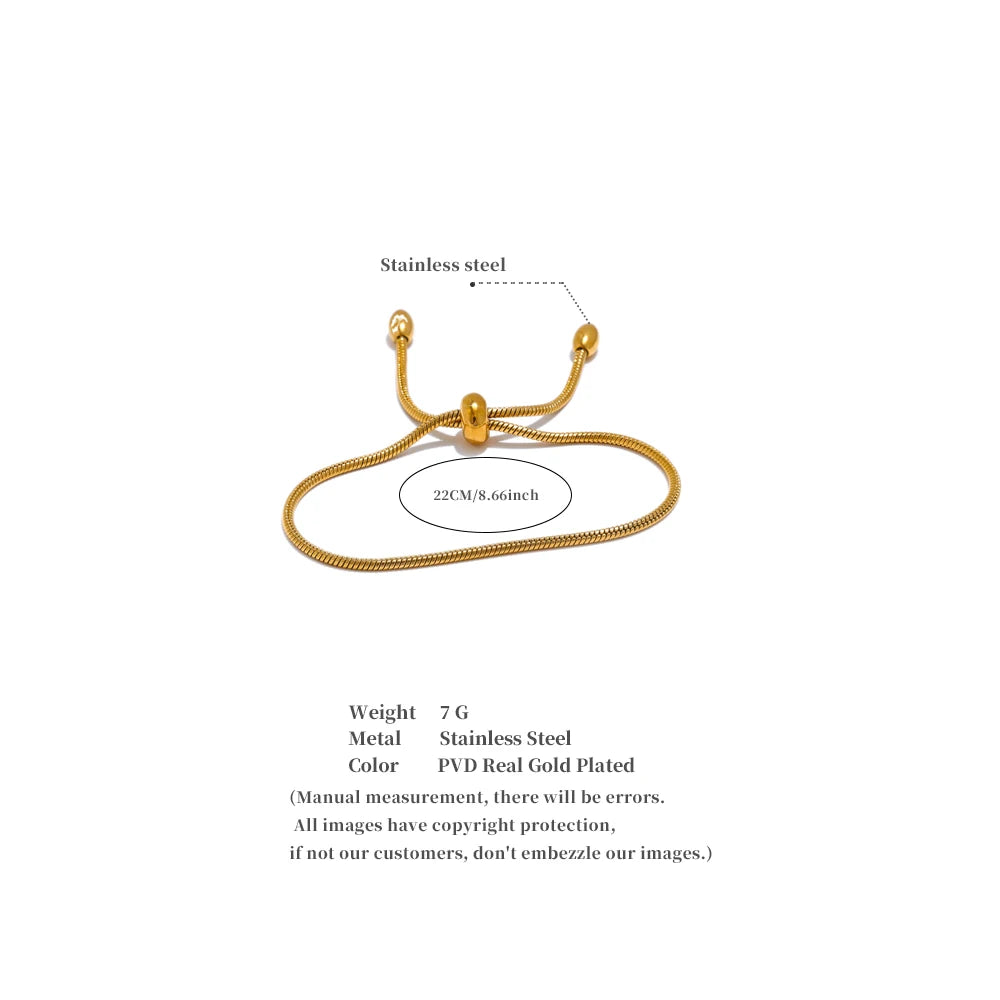 Adjustable Chain Pull-Out Bangle Bracelet