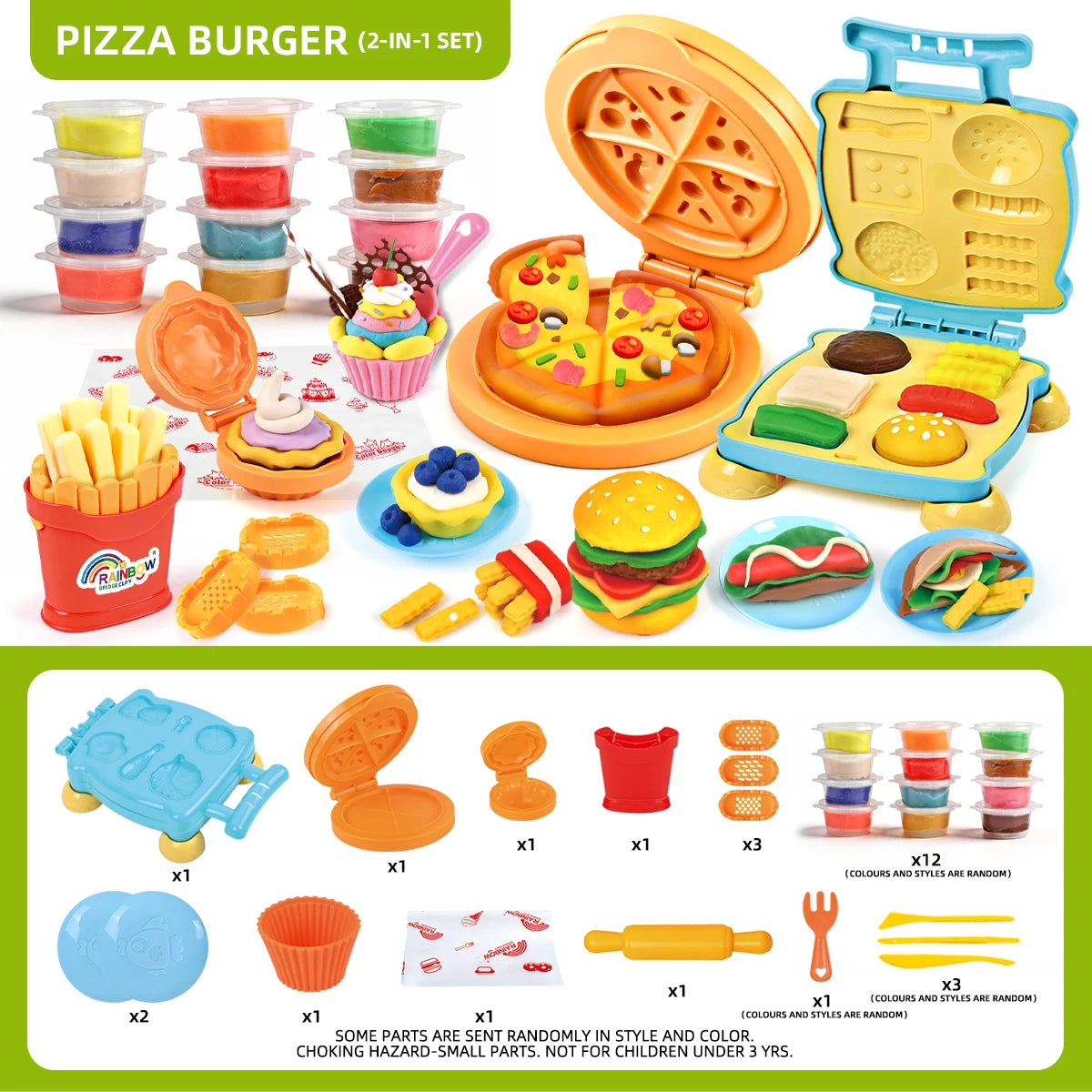 Kids Play Dough Kitchen Set – Modeling Clay with Molds & Tools