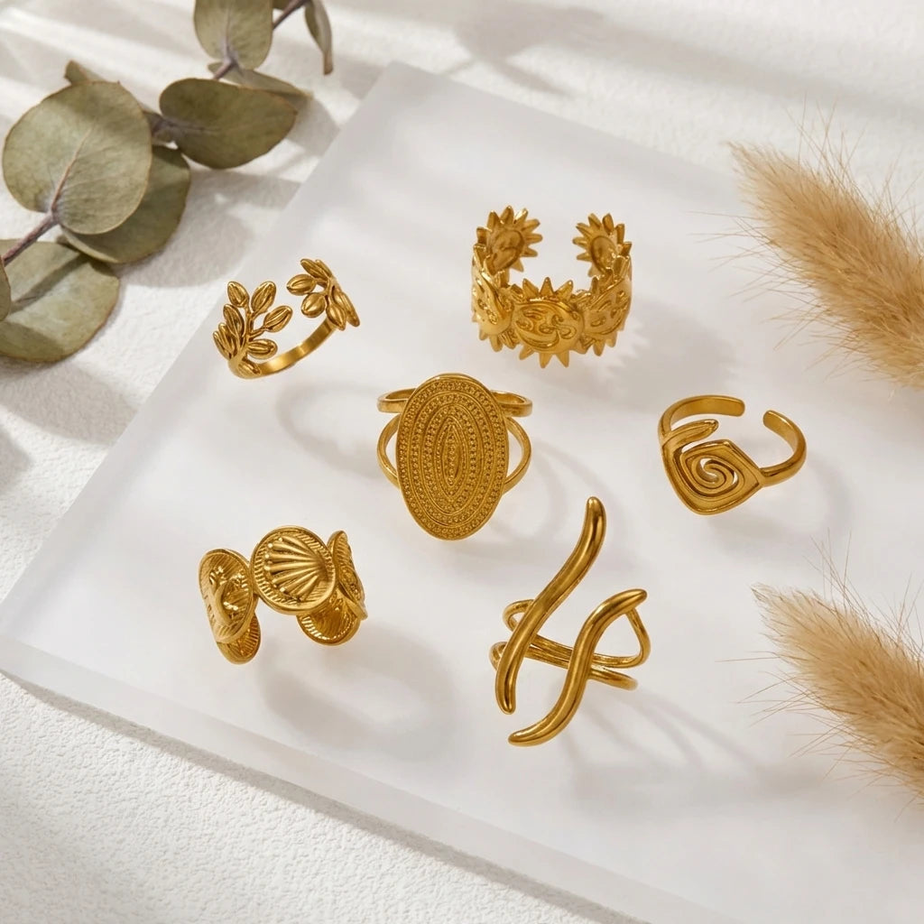 Vintage Open Rings Set