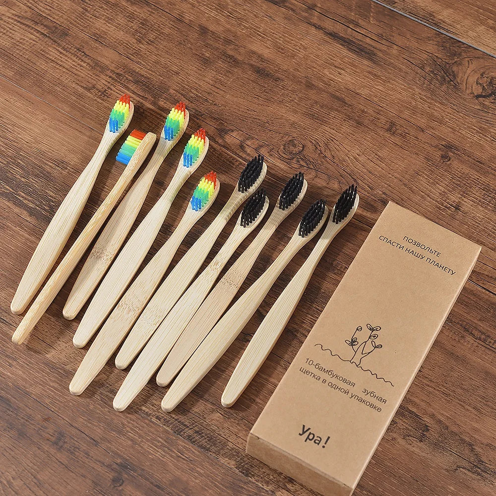 BambooSmile Natural Bamboo Toothbrush Set
