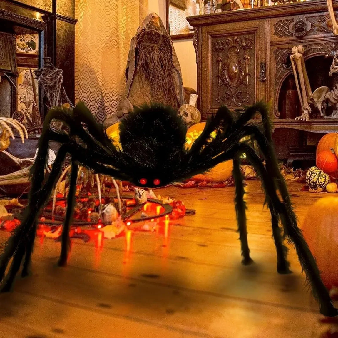 Giant Halloween Spider Decor – Indoor/Outdoor Haunted House Prop