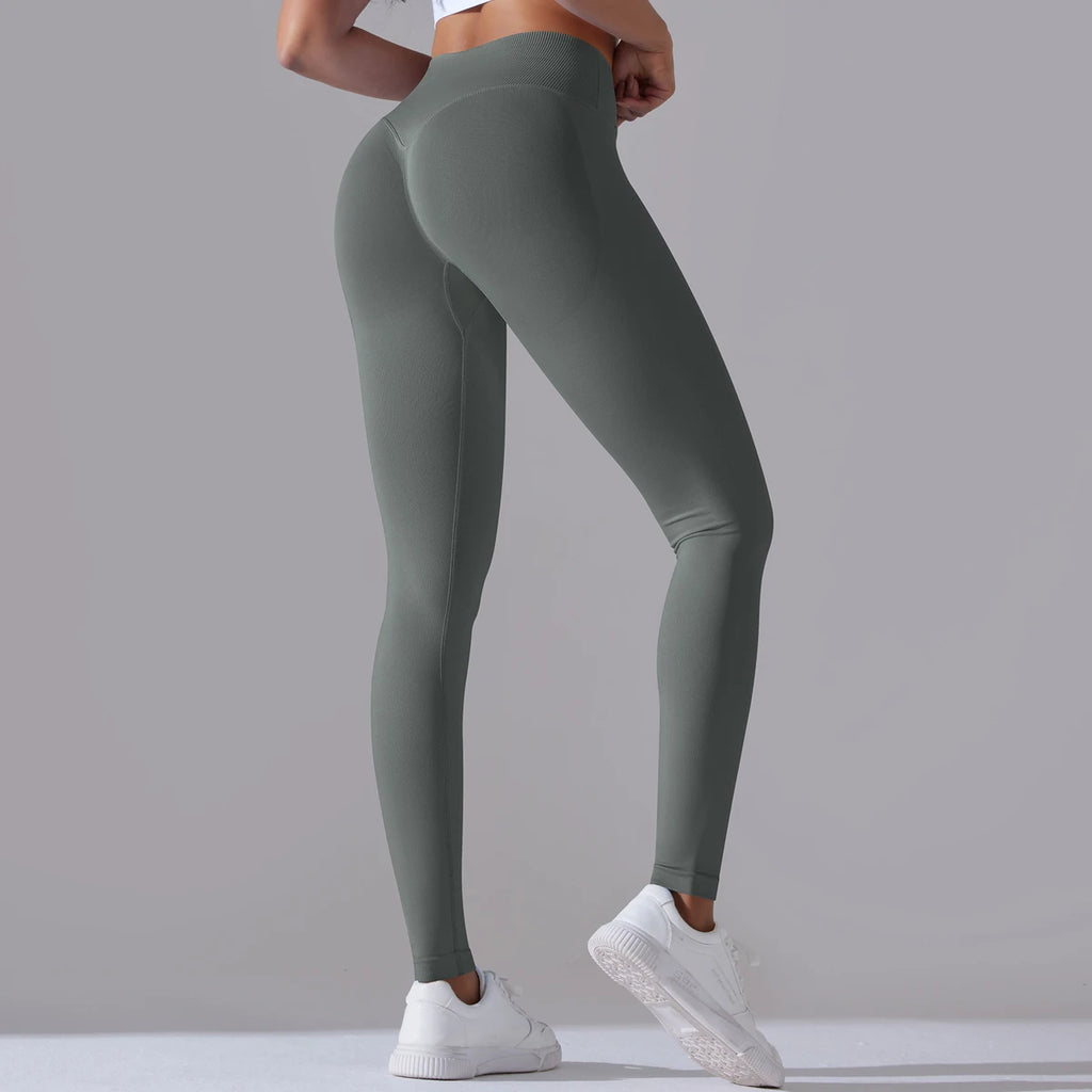 CrossWaist Seamless High-Waist Yoga Leggings