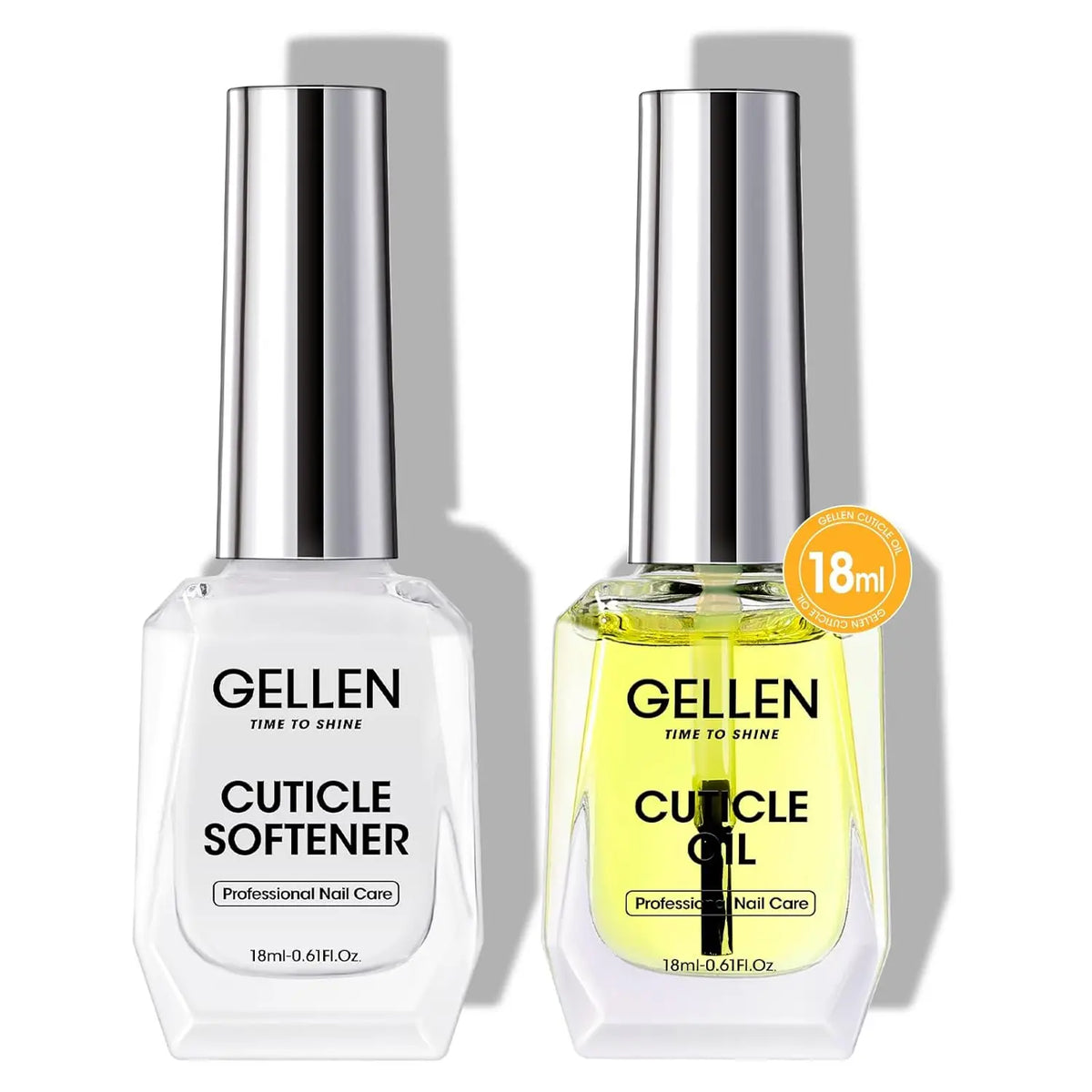 GELLEN 4-Piece Nail Care Kit – Base & Top Coat with Cuticle Care