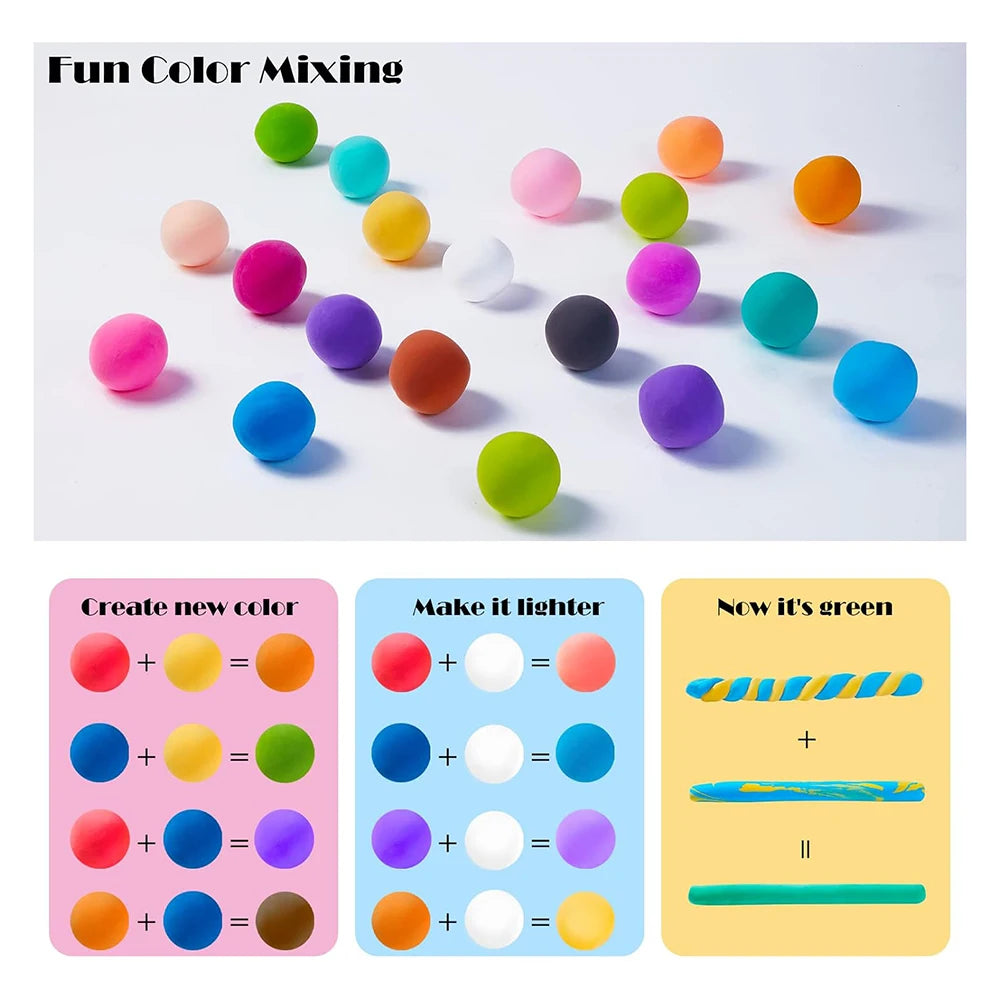 24-Color Air Dry Clay Kit