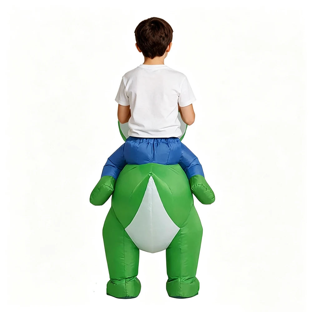 Halloween Inflatable Dinosaur Costume – Ride-On Dino Blow-Up Suit for Kids & Adults