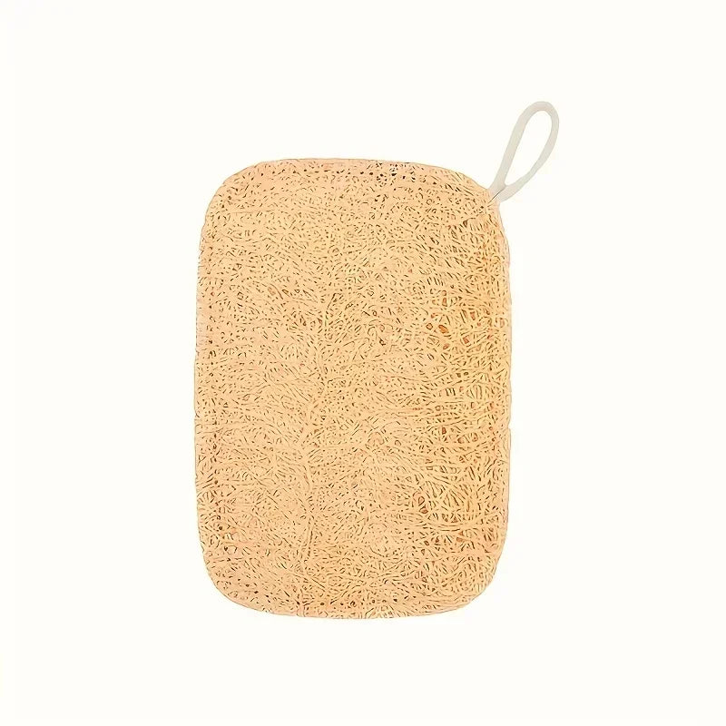 Natural Loofah Exfoliating Sponges, 6-Pack — Bamboo Fiber Body Scrubbers