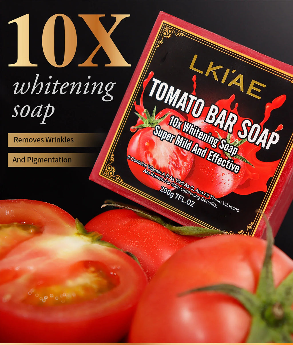 Organic Tomato Soap Bar — Deep Cleanse, Exfoliate & Moisturize