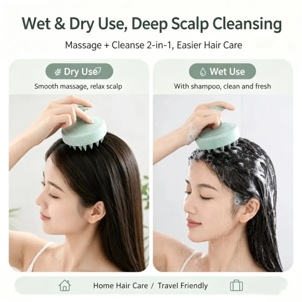 Scalp Massage Brush — Wet & Dry Head Cleansing Brush