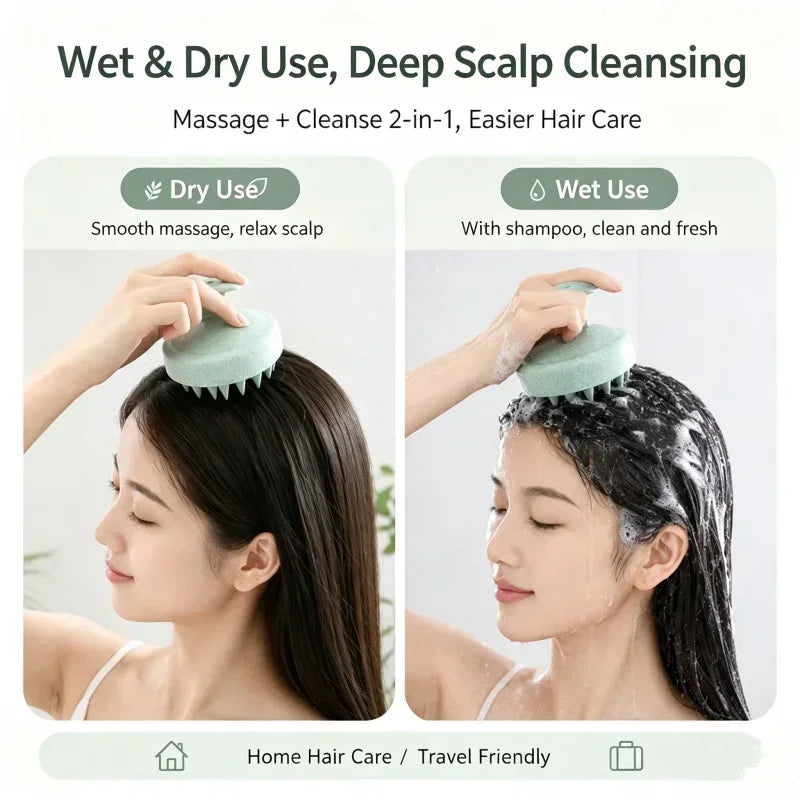 Scalp Massage Brush — Wet & Dry Head Cleansing Brush