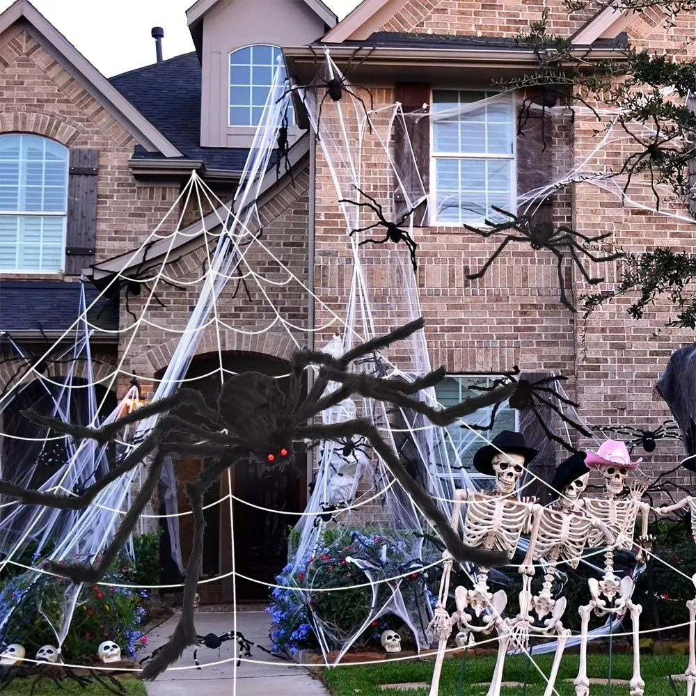 Giant Halloween Spider Decor – Indoor/Outdoor Haunted House Prop