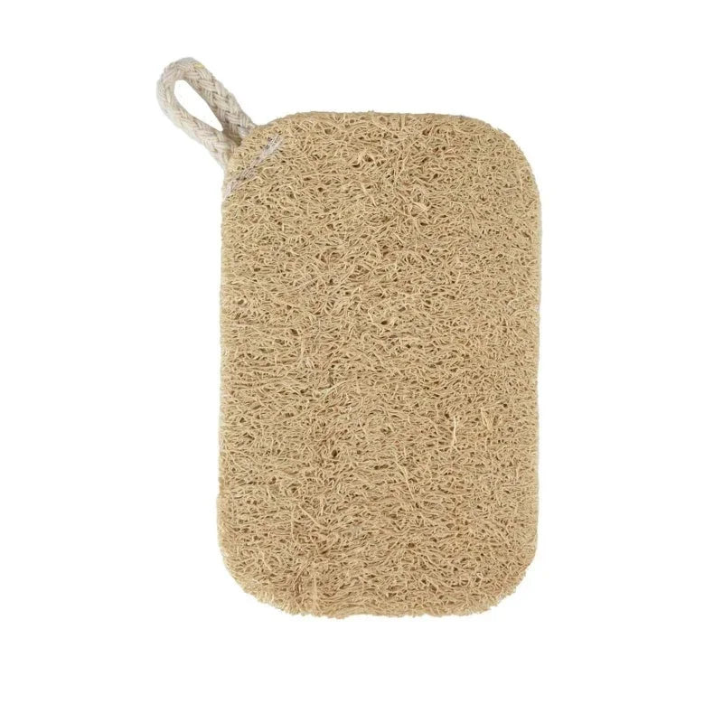 Natural Loofah Exfoliating Sponges, 6-Pack — Bamboo Fiber Body Scrubbers