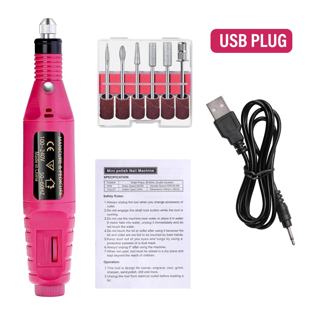 Electric Nail Drill Machine Set – Professional Manicure & Pedicure Kit
