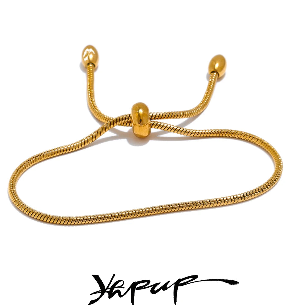 Adjustable Chain Pull-Out Bangle Bracelet