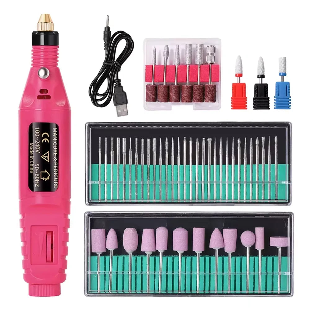 Electric Nail Drill Machine Set – Professional Manicure & Pedicure Kit