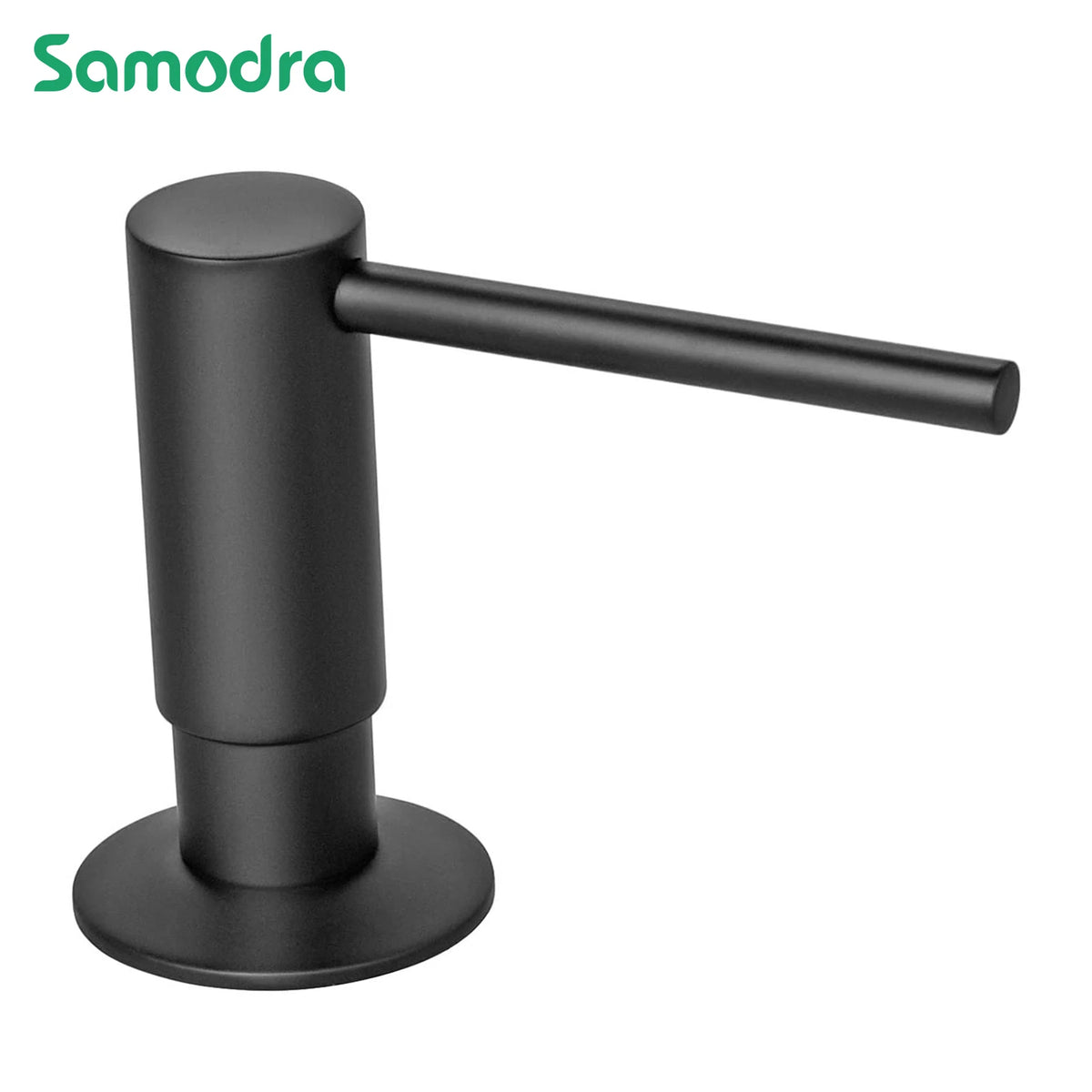 Matte Black Liquid Soap Dispenser with Brass Pump, 500ml