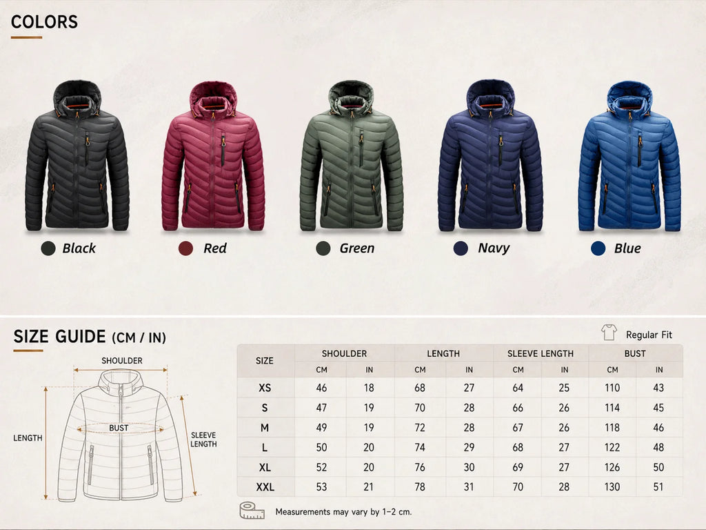 Men's Lightweight Hooded Puffer Jacket