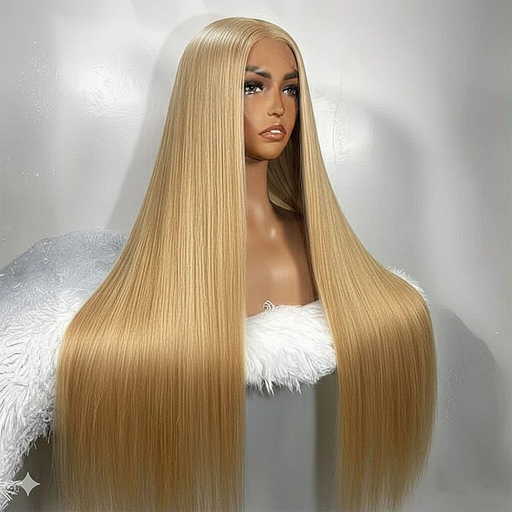 Honey Blonde 13x4 Lace Front Wig – Pre-Plucked Straight, 180% Density
