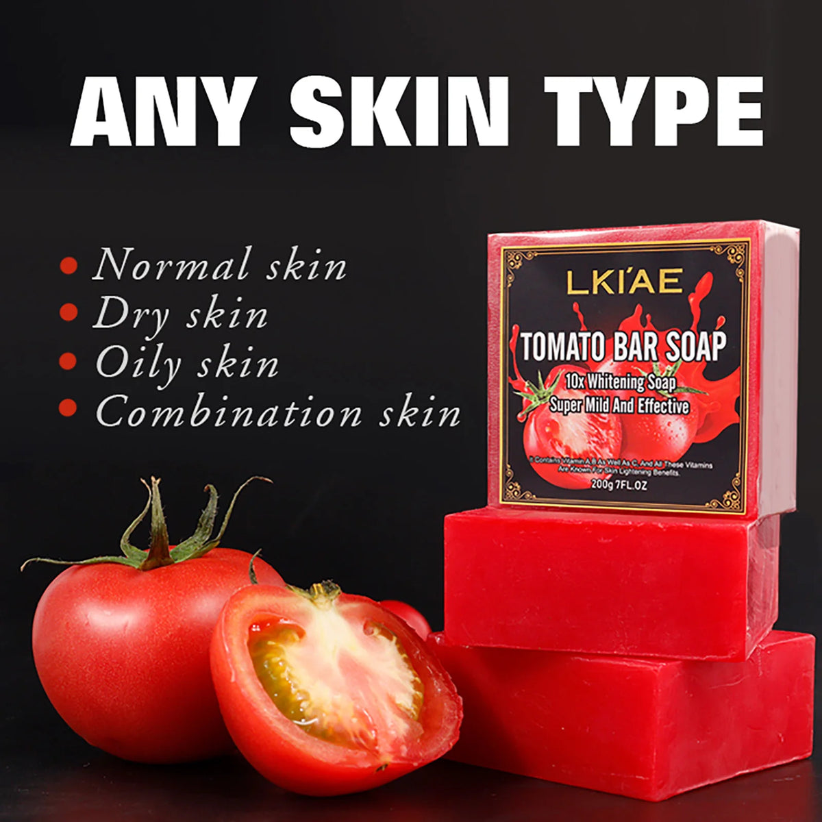 Organic Tomato Soap Bar — Deep Cleanse, Exfoliate & Moisturize