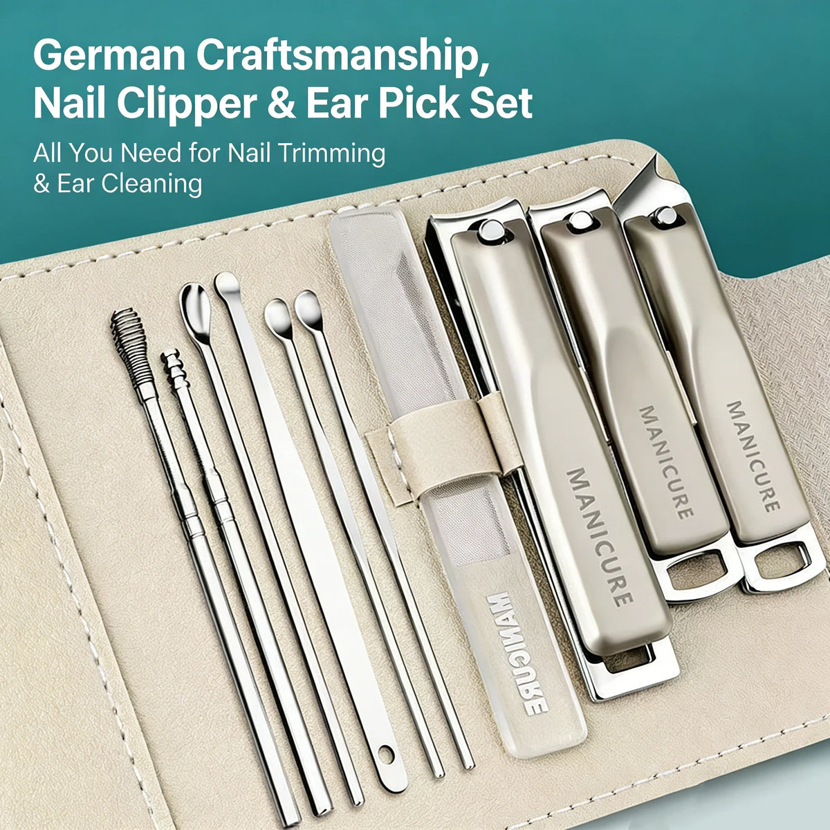 Professional Manicure & Pedicure Kit – Stainless Steel Nail Care Set