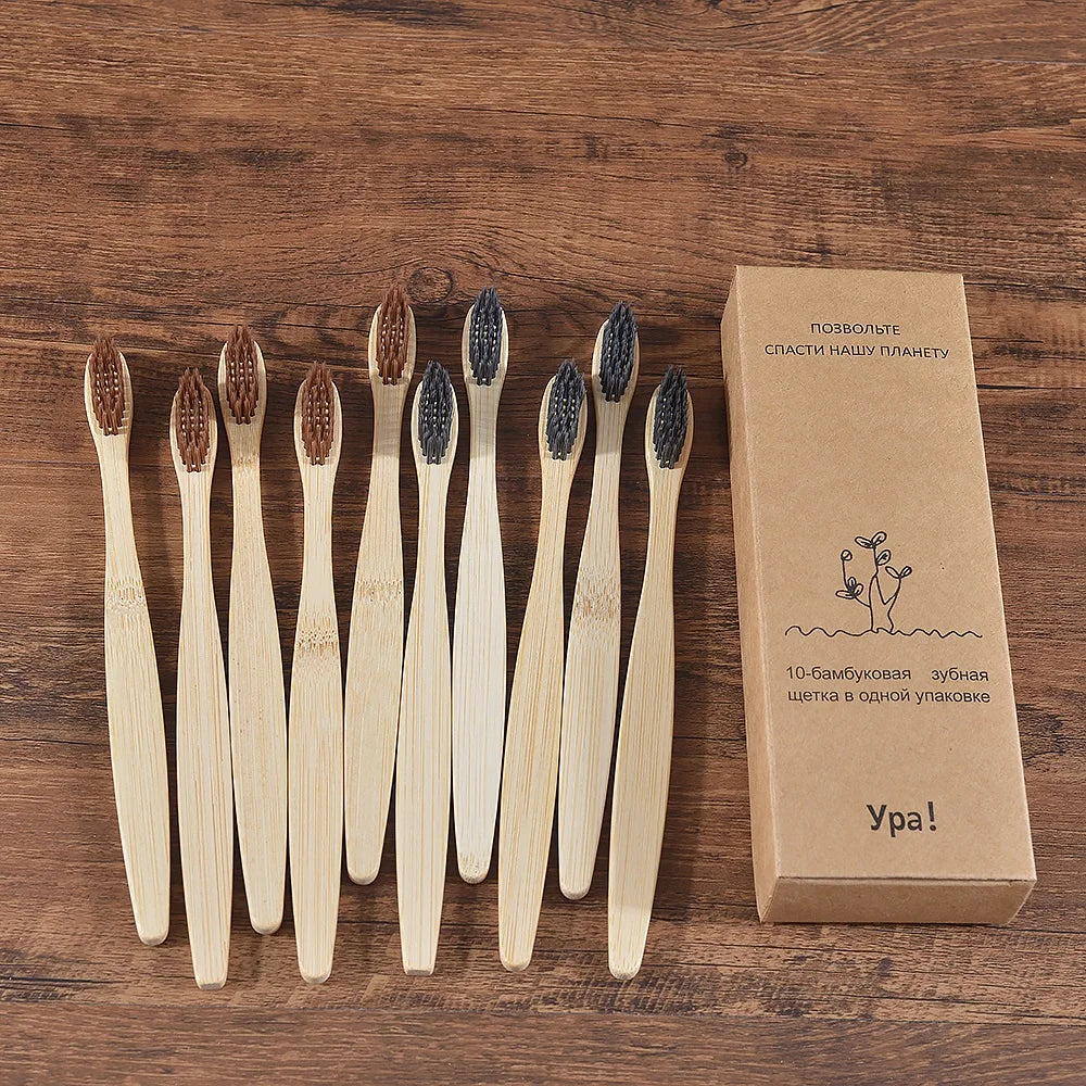 BambooSmile Natural Bamboo Toothbrush Set