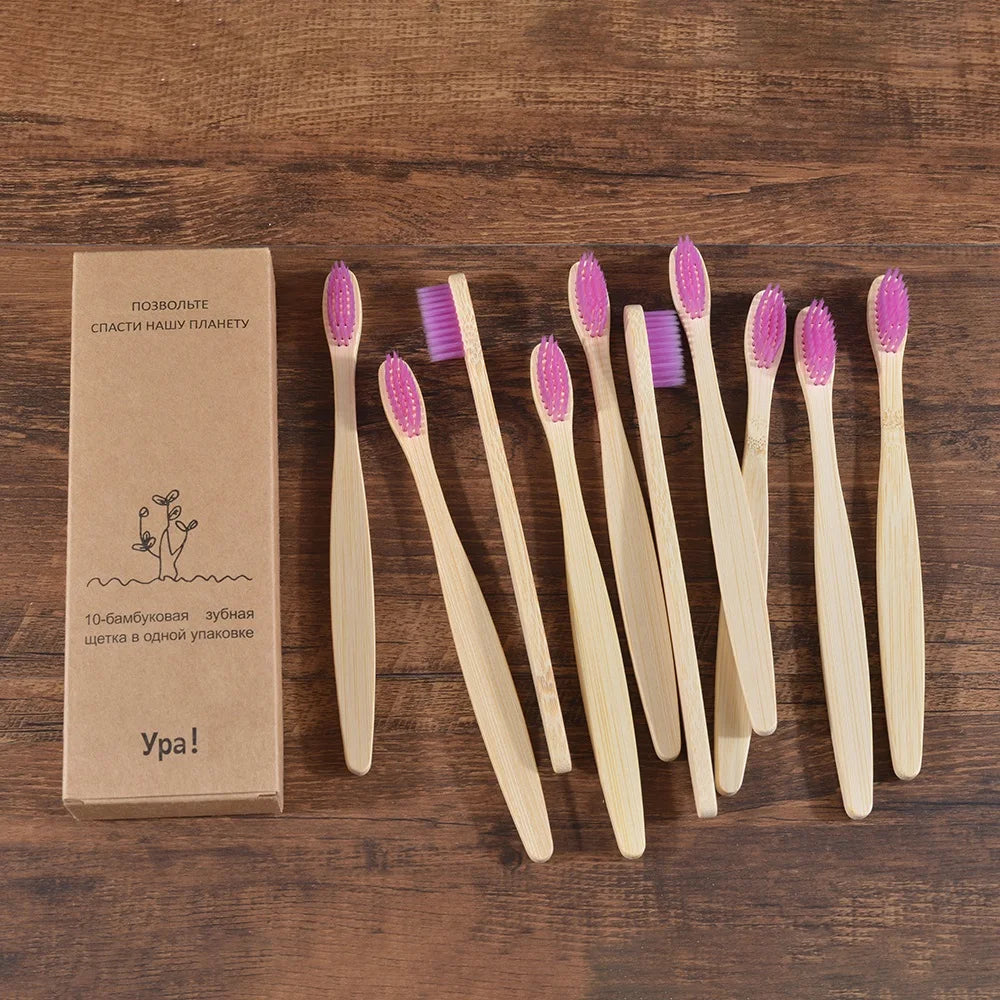 BambooSmile Natural Bamboo Toothbrush Set