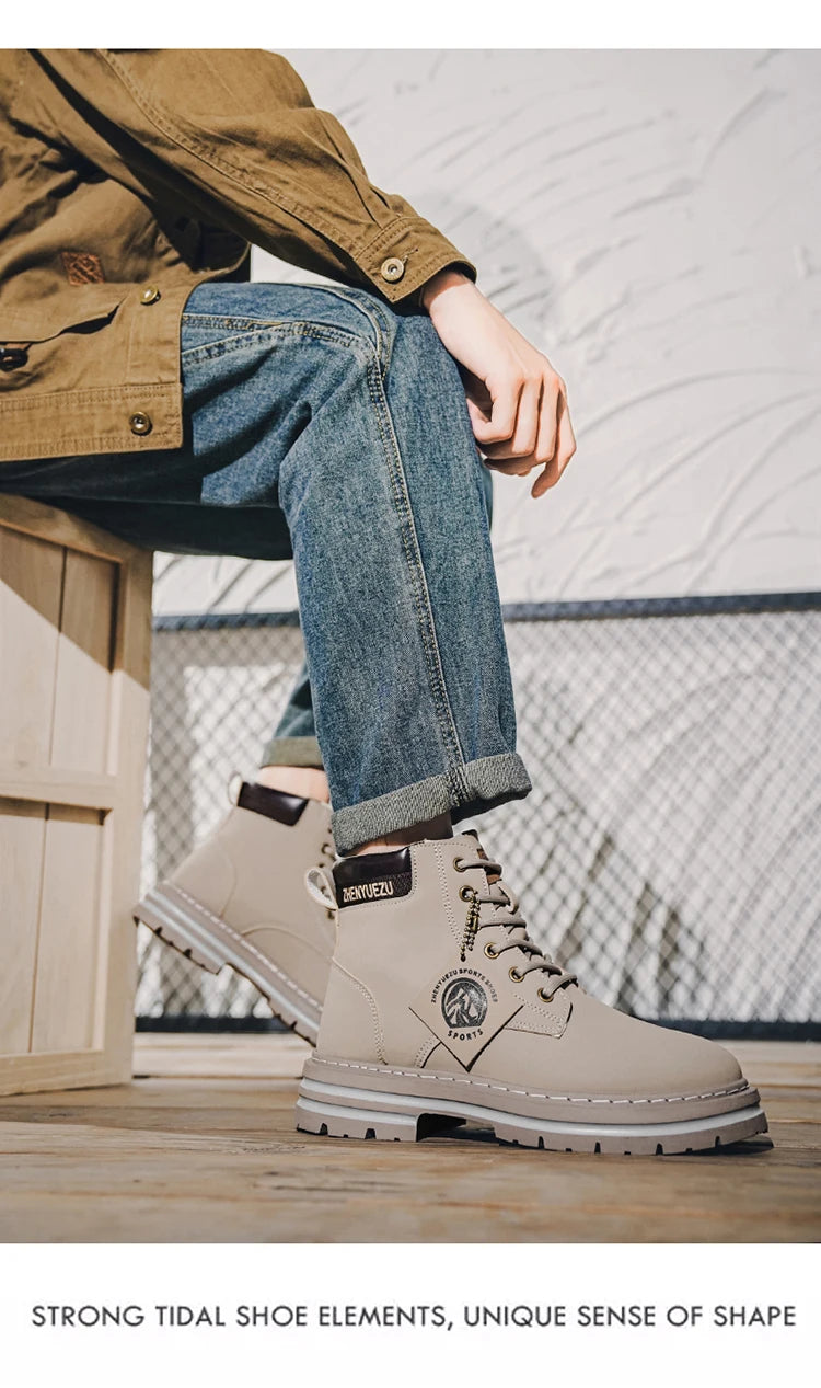 Men's Retro Short Boots