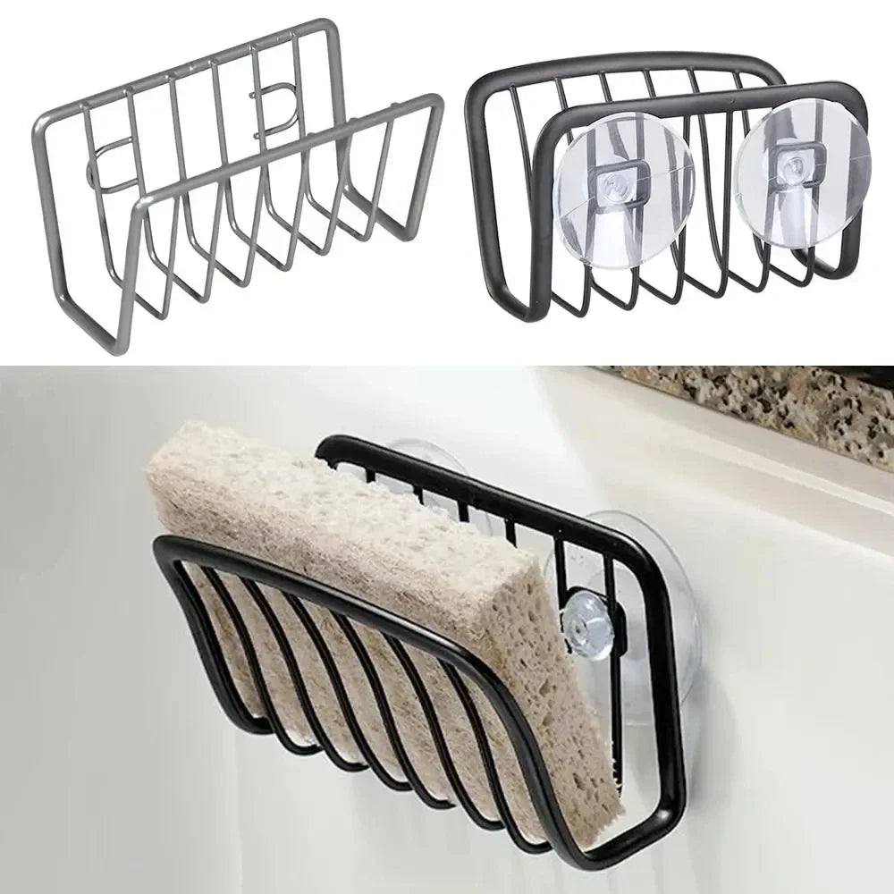 SteelSink Stainless Steel Suction Cup Sponge Holder – Kitchen Sink Caddy