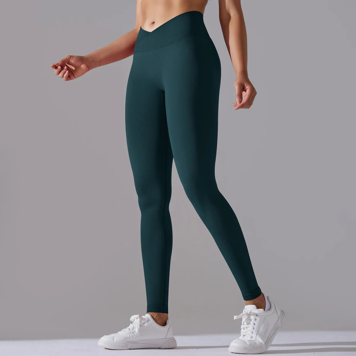 CrossWaist Seamless High-Waist Yoga Leggings