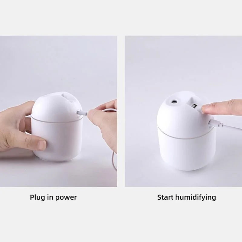 MistPure 250ML USB Mini Humidifier – Ultrasonic Cool Mist Diffuser