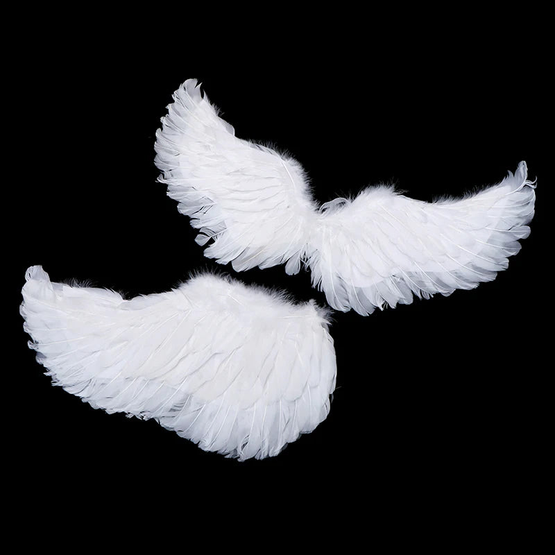 Angel Wings, Halo & Wand Costume Set – White Feather Cosplay Accessories