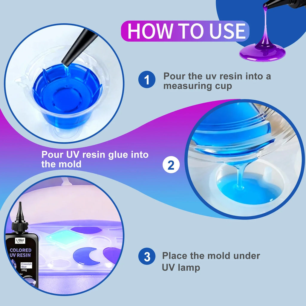 12-Color UV Resin Set