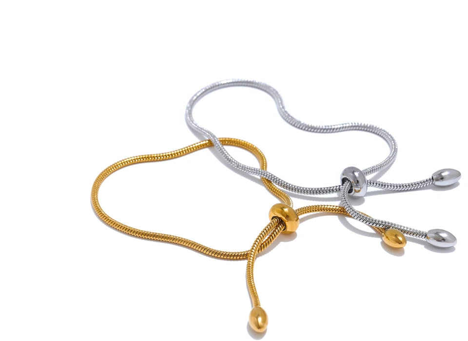 Adjustable Chain Pull-Out Bangle Bracelet