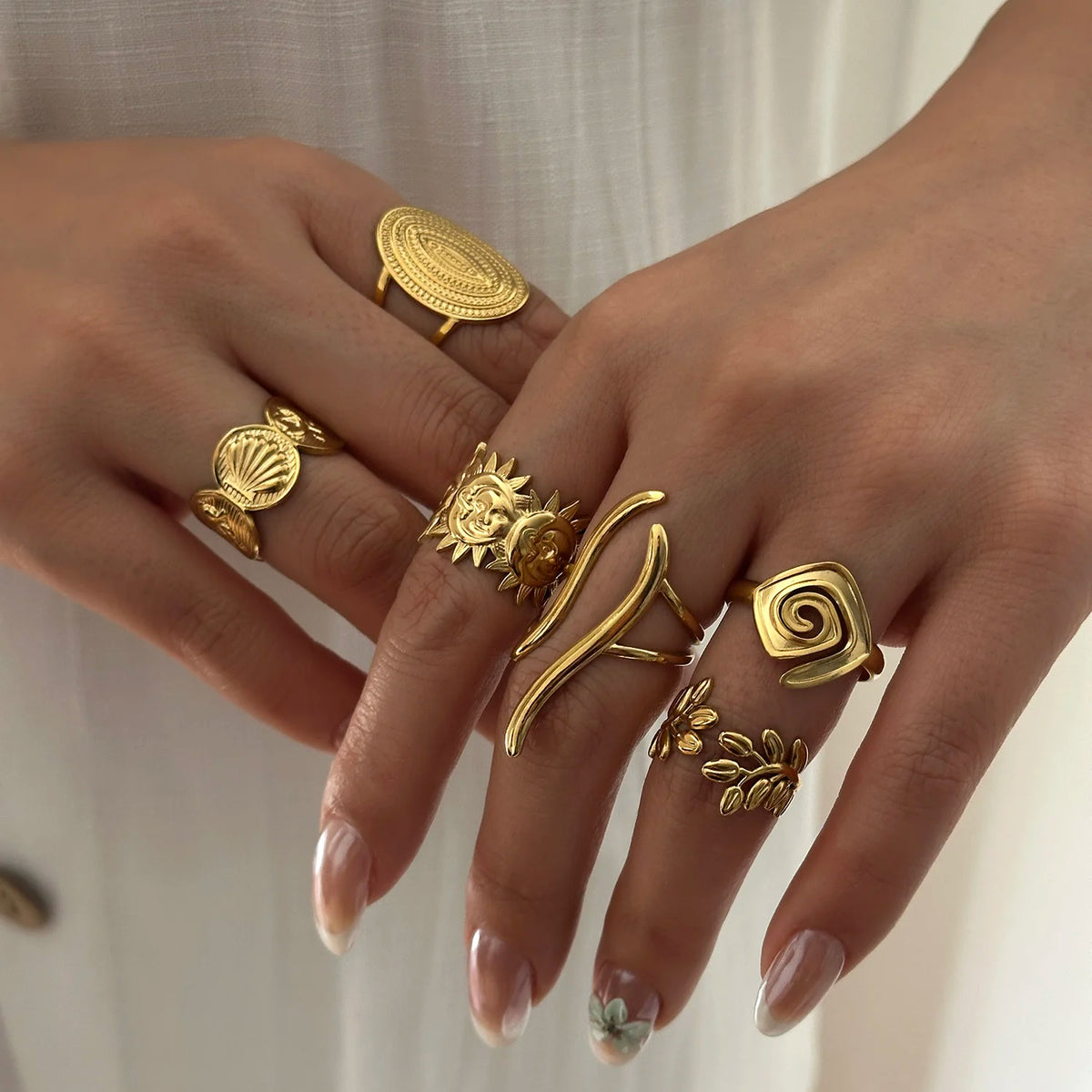 Vintage Open Rings Set