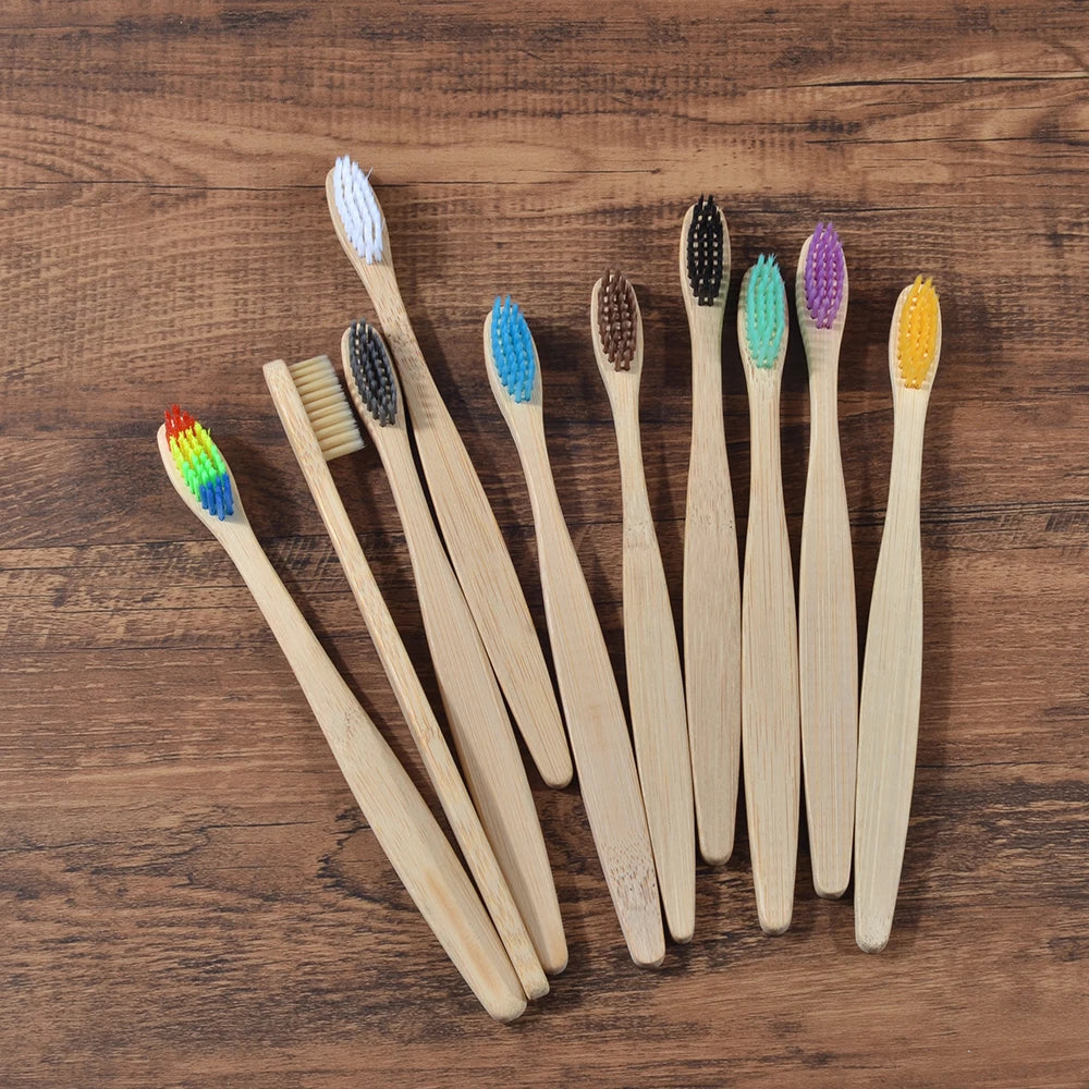 BambooSmile Natural Bamboo Toothbrush Set