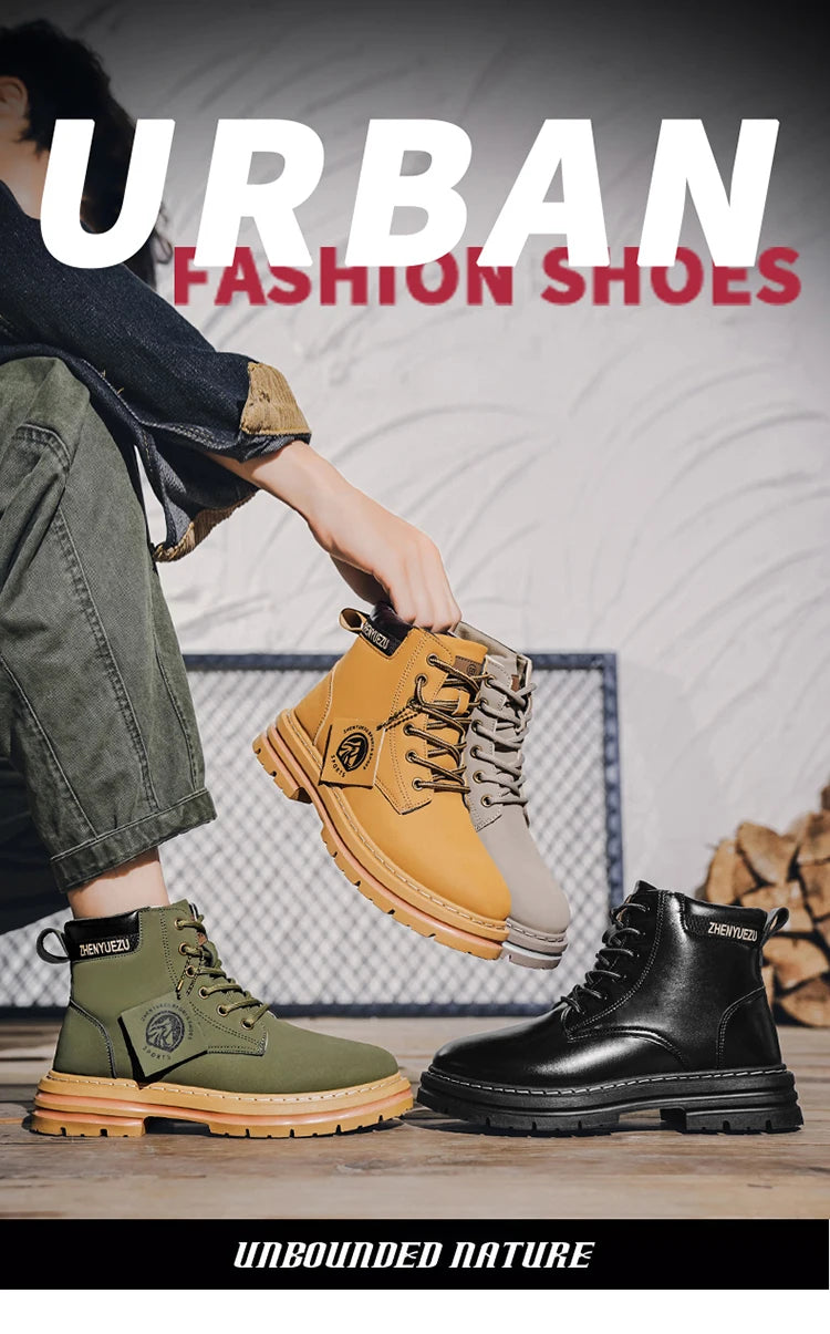 Men's Retro Short Boots