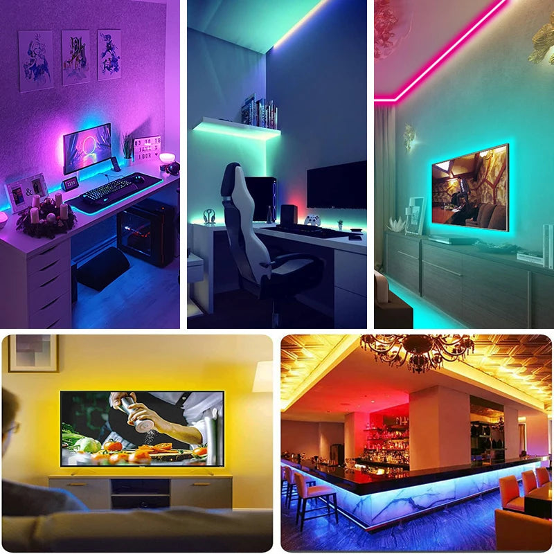 ChromaGlow RGB LED Strip Lights with Remote – 44-Key Color Changing Tape Light