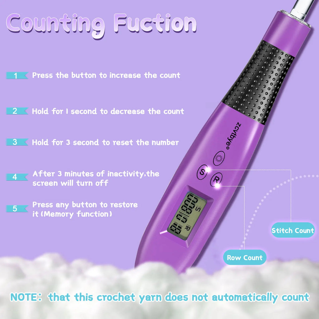 24-Piece LED Crochet Hook Set