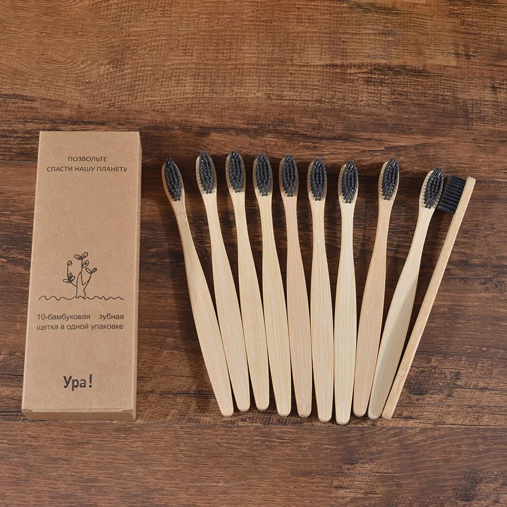 BambooSmile Natural Bamboo Toothbrush Set