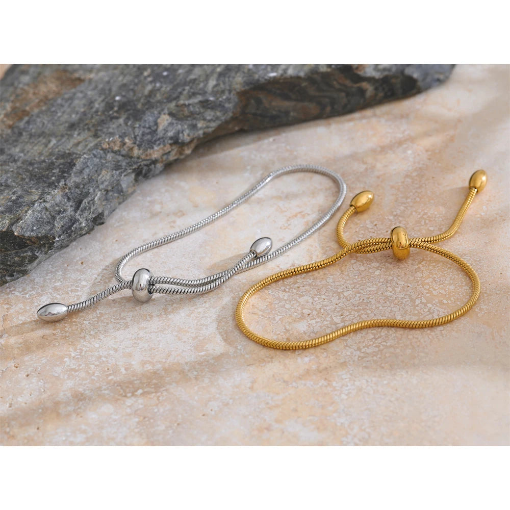 Adjustable Chain Pull-Out Bangle Bracelet